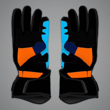 Jack Miller Blaue Bikerhandschuhe MotoGP 2023