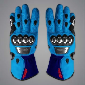 Gants de course réplique Raul Fernandez Aprilia 2025, vue du dessus