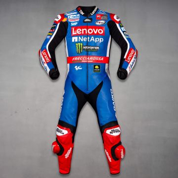 Francesco Bagnaia Traje de Moto Azul Ducati 2024