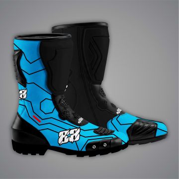 Blue Motorcycle Shoes Miguel Oliveira MotoGP 2025