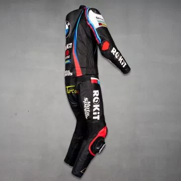 cowhide leather race suit men
