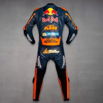 Brad Binder KTM Red Bull 2023 leathers with speed hump, back view