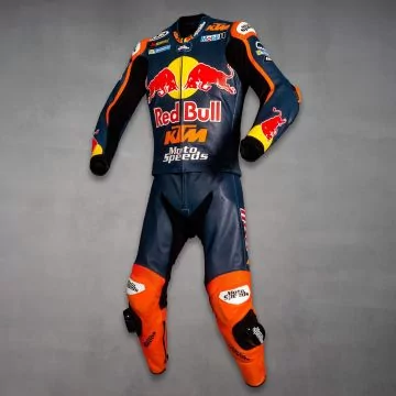 Brad Binder KTM Red Bull 2023 leathers, left side profile