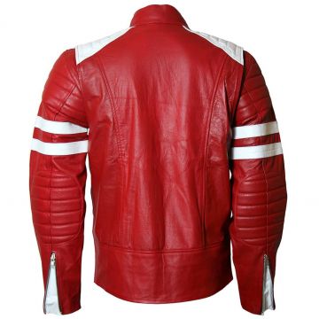 Giacca in Pelle Rossa Brad Pitt Fight Club