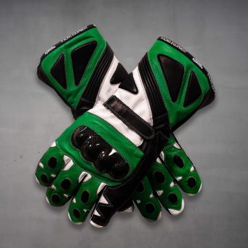 Kawasaki Grüne Motorradhandschuhe