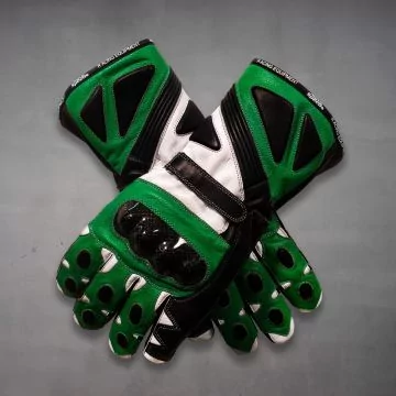green leather gloves for riding