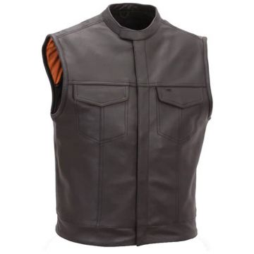 Gilet da motociclista per uomini con colletto a scooter