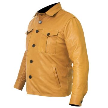 Camisa tipo chaqueta de borrego con botones en la parte delantera