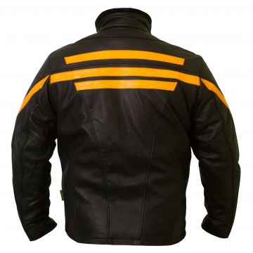 Jaqueta de Couro de Motocicleta do Capitão América