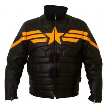 men's black leather jacket zipper