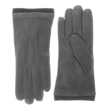 Kaschmir-Wollgefütterte graue Wildlederhandschuhe