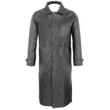 Gabardina Hombre Larga Piel