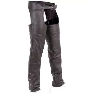 Motorcycle Braided Leather Chaps for Men