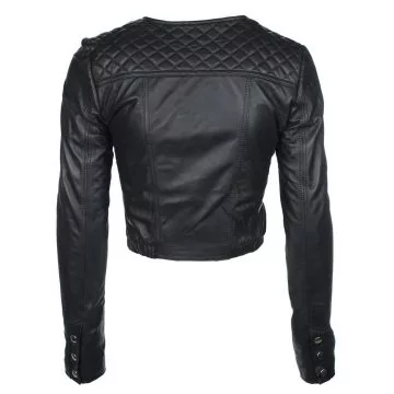 black short jacket leather