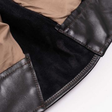 Kosakenjacke Schwarzes Leder Innere