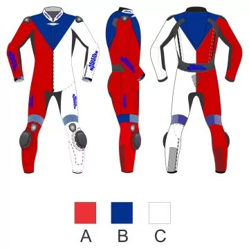 メンズ・レディース レザーバイクライディングスーツ