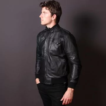 leather bomber jacket for men