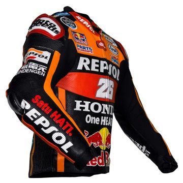 Dani Pedrosa 26 Honda Repsol Schwarze Bikerjacke 2017