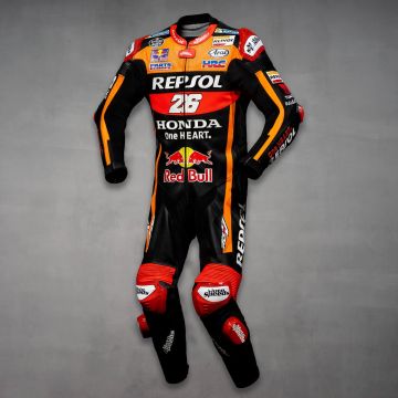 motorra kombi schwarz Dani Pedrosa Honda MotoGP 2017 Linke ansicht