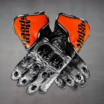 Matching Danilo Petrucci MotoGP 2021 leather gloves