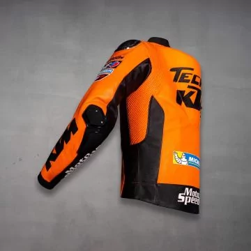 Petrucci KTM 2021 race jacket, left side view with elbow slider