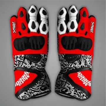 Danilo Petrucci Motorcycle Race Gloves 2026 SBK back view