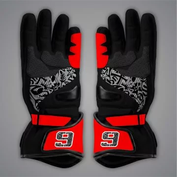 Danilo Petrucci Motorcycle Race Gloves 2026 SBK palm view