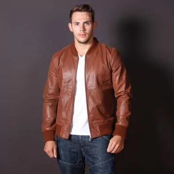 sheepskin leather bomber jacket bombers