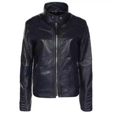 classic leather biker jacket