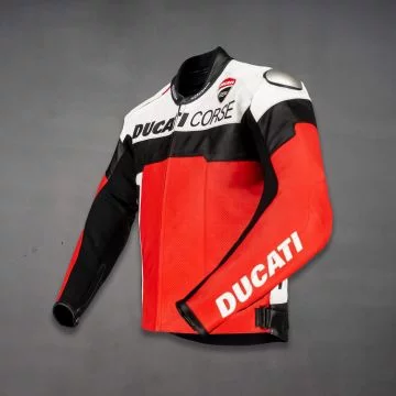 ce rated ducati corse motorcycle racing jacket men