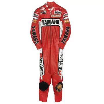 cowhide leather race suit men 1988