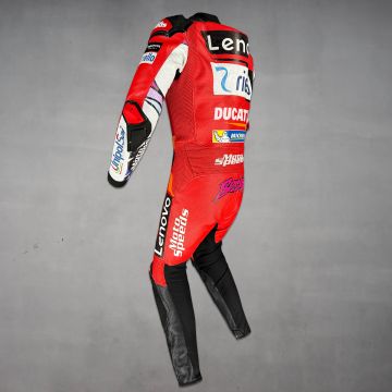 Enea Bastianini One Piece Race Leathers Ducati MotoGP 2023 left side view