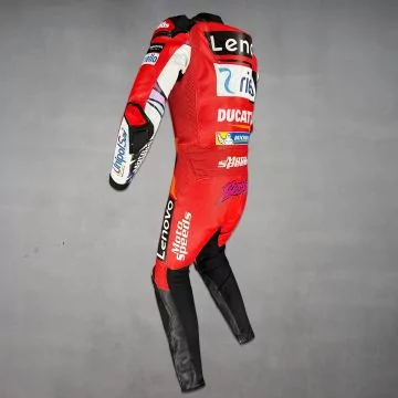 Enea Bastianini One Piece Race Leathers Ducati MotoGP 2023 left side view