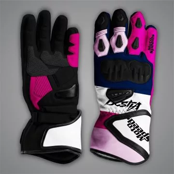 cowhide leather motorcycle racing gloves