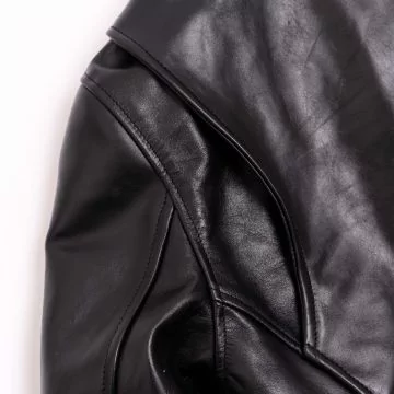 Espresso Giacca Uomo Sportiva in Pelle Nera spalla