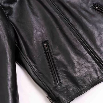 fur collar leather jacket cowhide