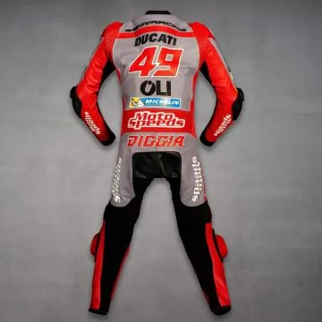 Fabio Di Giannantonio Survetement Cuir MotoGP 2022 Vue arrière