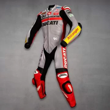 Fabio Di Giannantonio Survetement Cuir MotoGP 2022 Vue de gauche
