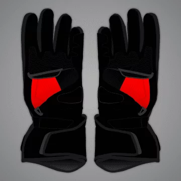 Fabio Quartararo 2024 racing gloves, palm view