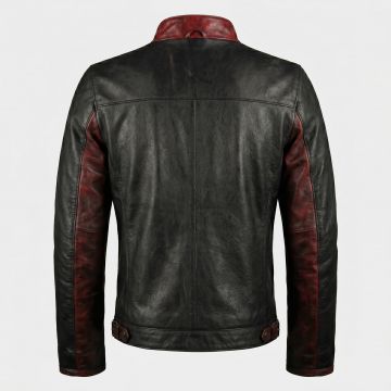 Batman Dark Knight Bruce Wayne Leather Jacket back view