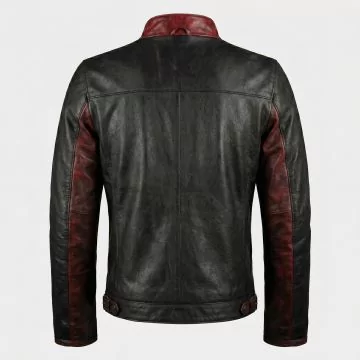 Batman Dark Knight Bruce Wayne Leather Jacket back view
