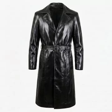Cappotto in Pelle Nero Blade Wesley Snipes