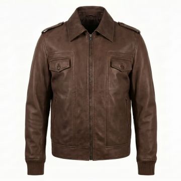 Captain America Brown Leather Jacket