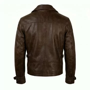 Captain America First Avenger Leather Jacket back view