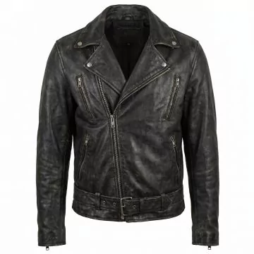 Ghost Rider Black Biker Style Leather Jacket Men