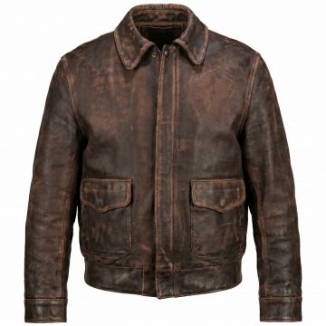 Indiana Jones Distressed Brown Leather Jacket