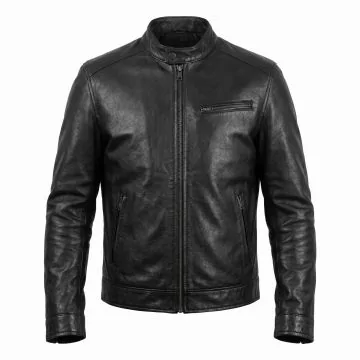 John Wick Black Leather Jacket front view