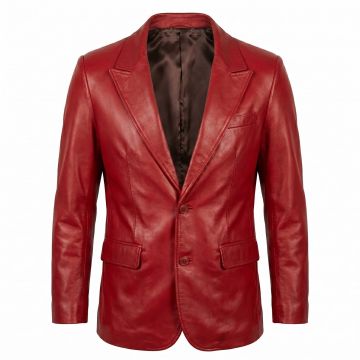 Joker Arthur Fleck Red Suit Style Leather Jacket
