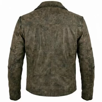 Mad Max Fury Road Distressed Leather Jacket back view