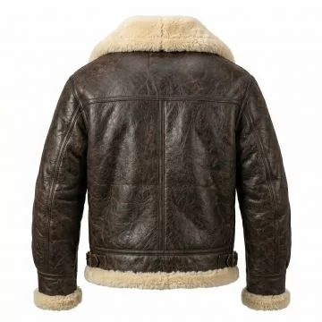 Rocky Balboa Brown Leather Jacket back view